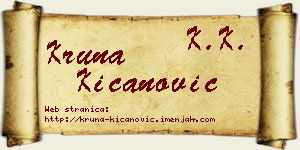 Kruna Kićanović vizit kartica